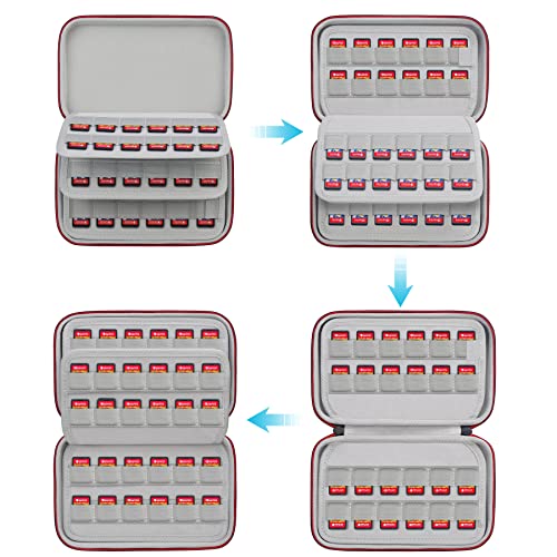 Caso de armazenamento de cartas de jogo BOVKE 96 para Nintendo Switch & Switch OLED Games Cards ou PS Vita Games ou SD Cards, portátil