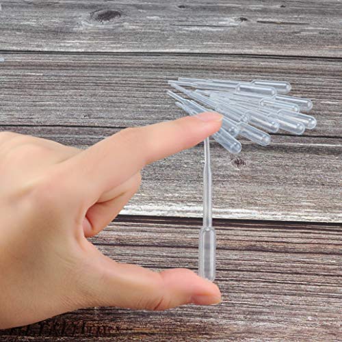 Moveland 0,2ml Mini Pipetas de transferência de plástico para mistura líquida, 350pcs Gotas de gotas descartáveis