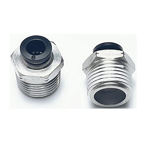 Vetley Pneumatic Push para conectar o ajuste de 8 mm de tubo od x 1/2 thread npt macho straight jick conector de ar