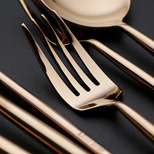 Fuuie Forks Rose Gold Tabelware 304 Aço inoxidável espelho de mesa de mesa de mesa de cozinha