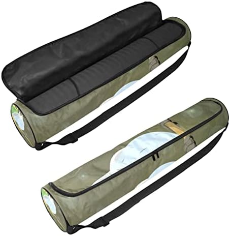 Ratgdn Yoga Mat Bag, Budgie Casal Exercício Transitador de ioga Mat Saco de transporte de ioga Full-Zip com alça ajustável para