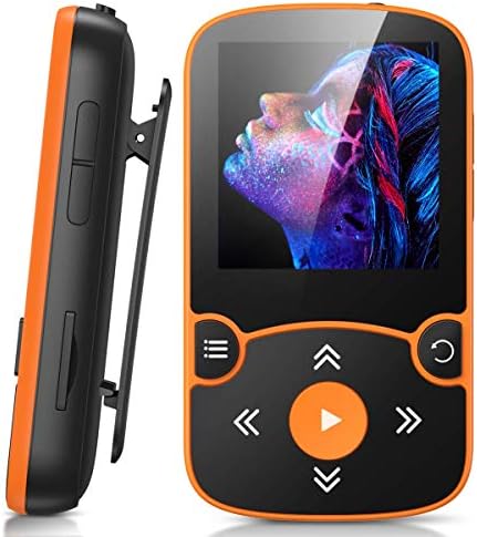 32 GB de mp3 player com clipe, som AGPTEK Bluetooth 5.0 Som sem perdas com rádio FM, gravador de voz para corrida esportiva,