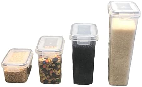 Andeia de recipientes de armazenamento de alimentos herméticos Conjunto de 4 peças, cozinha, despensa e organização