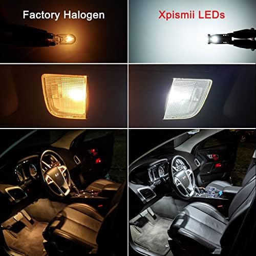 Xpismii 15 peças 6000K Substituição de pacotes de kit de luz interior LED 6000K para Chevy Chevrolet Tahoe/Suburban, GMC Yukon