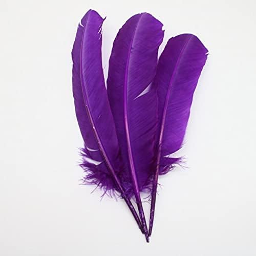 Pumcraft Feather for Craft 10pcs/lote de penas de ganso natural Decoração de carnaval Casamento de 25 a 30 cm de peru penas