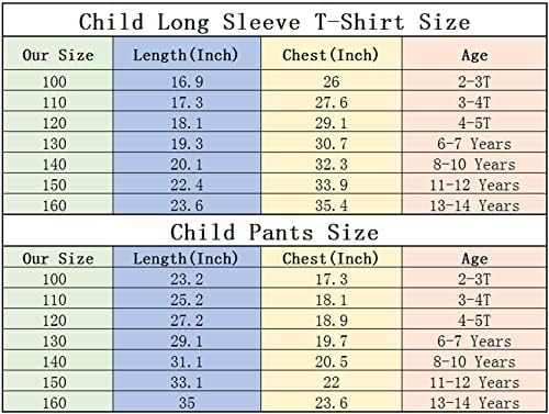 UMOCAN ONE PEDER Gráfico Crewneck Sweatshirt and Rogging calças-Roupas de traje de pulôser para crianças pequenas para