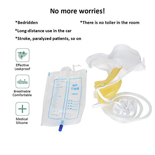 Coletor de urina, bolsa de urina adulta, produção de látex premium para evitar vazamentos laterais. Bolsa de coletores de urina de látex sacos adultos para homens mais velhos