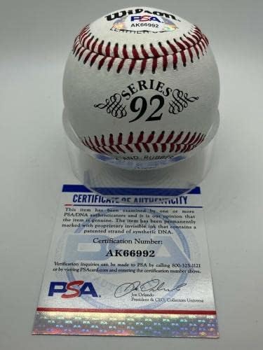Pat Listach 92 Al Roy Brewers assinou autógrafo Wilson Baseball PSA DNA *92 - Bolalls autografados