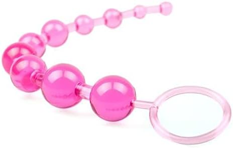 Contas anal para homens/mulheres - de silicone com aumento gradual de tamanho e anel de tração seguro - brinquedos anal