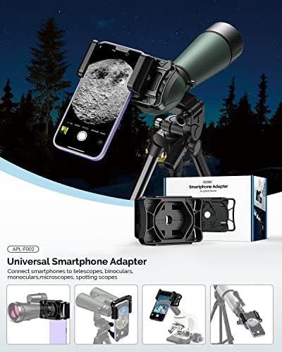 Adaptador de telefone do telescópio, montagem de smartphone de telescópio multiuso, adaptador de montagem de telefone