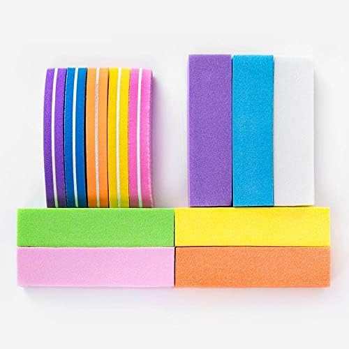 KGFCE 5PCS Professional UNIG File Color Sponge Landpaper File com polimento e tampão de polimento Manicure Landpaper Tool Set