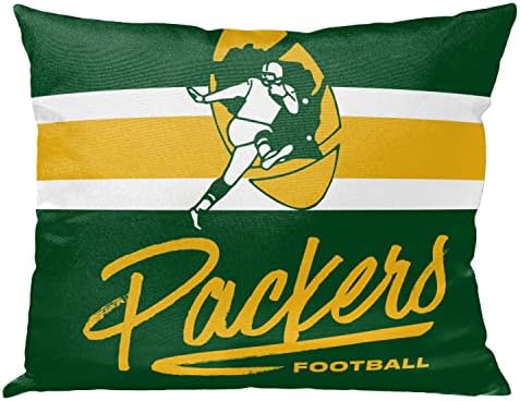 Northwest Official NFL Green Bay Packers Nostálgico Pillow decorativo orgulhoso, cores da equipe, 15 x 12