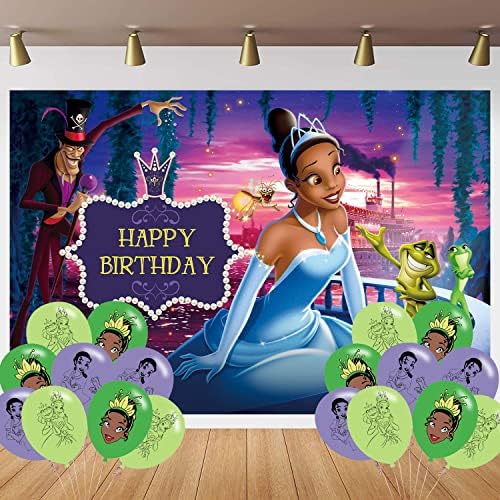 Princess Tiana Party Banner, Princess e The Frog Backdrop 7x5 Princess e The Frog Background Princess e The Frog Thatydrops for Party Supplies Princess e The Frog Background Birthday
