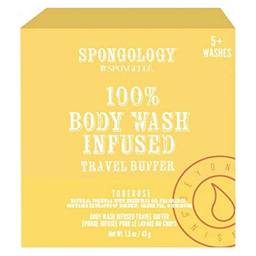 Sponlé Spongology Body Wash Infusel Travel Buffer - Gel Infused Sponge - Olibanum