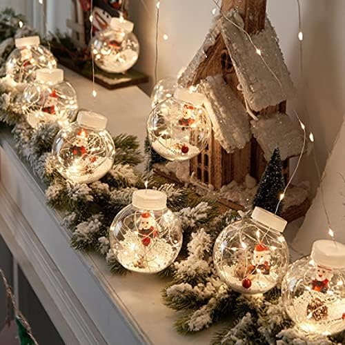 LED Papai Noel Snowman Snowman Christmas Tree Desejando Bola Luzes de Crega Luzes de Curta