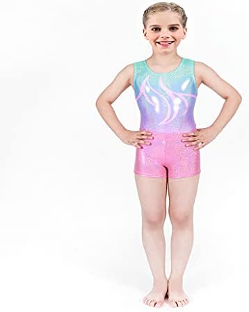 Aosva Little Big Girls 'Sparkle Dance caibando ginástica atlética curta 2-14 anos