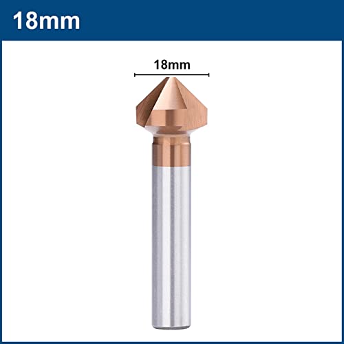 Chanfro 4,5-50mm 3 flauta 90 graus de perfuração revestida Bit Wood Metal Hole Brill Drill Drill Drilling 1pcs