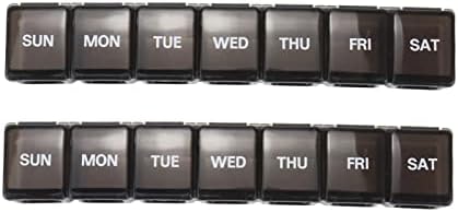 Organizador diário de comprimidos bisbai, caixa de comprimidos semanal XL, 14 compartimentos, 7 dias de recipientes