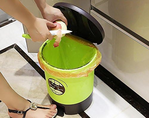 XZRWYB PEDAL BINS CRIGATIVA PLÁSTICA com lata de lixo de capa para a sala de estar da cozinha do banheiro em casa, 10L