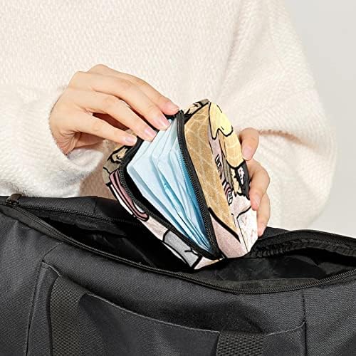 Bolsa de armazenamento de guardanapo sanitário, bolsa menstrual da bolsa portátil Bolsas de armazenamento portáteis