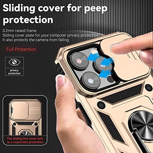 Caso HITAOYOU iPhone 14 Pro Max, iPhone 14 Pro Max Case com capa da câmera e protetora de serviço pesado à prova de choques