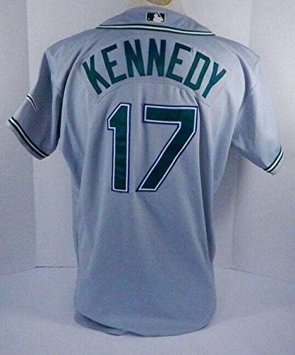 2002-03 Tampa Bay Devil Rays Joe Kennedy 17 Game Usado Grey Jersey DP06397 - Jogo usado MLB Jerseys
