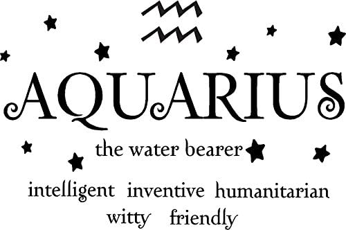 Aquário, o portador de água, o horóscopo Zodiac Vinil Wall Art Decal Home Decor Sayings