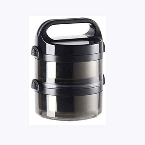 Cujux aço inoxidável lancheira isolada - lancheira portátil de lancheira isolada com dupla caixa de armazenamento de comida