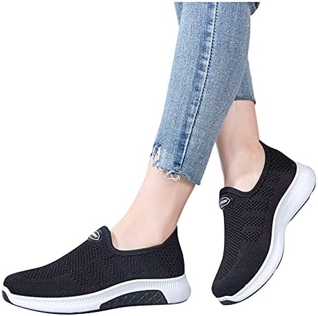 Usyfakgh Running Shoes Sapatos de caminhada feminino Apoio Sapates de trabalho leve Mesh leve não deslize sapatos de trabalho