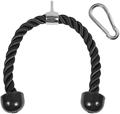 Inoomp Cable Machine TRICEP CURBO PESADO DE TRIZEP: Sistema de polia de corda de cabine de fitness de fitness Sistema de polia de corda de corda em casa Fitness para bíceps tríceps cor corda de tríceps preto