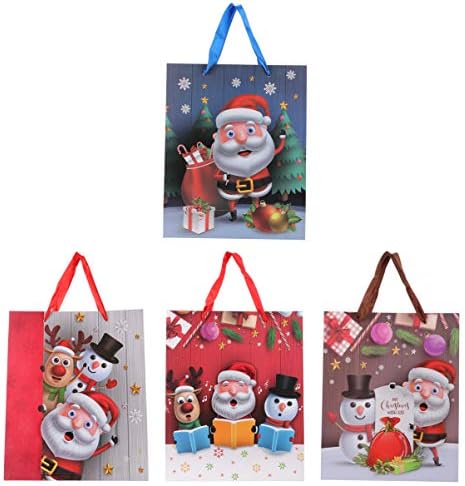 BACA DE CABILOCK 4PCS Feliz Natal Papai Noel Bolsas de doces Candy Box Gift Gift Supplies Fresties for Home Shop Christmas