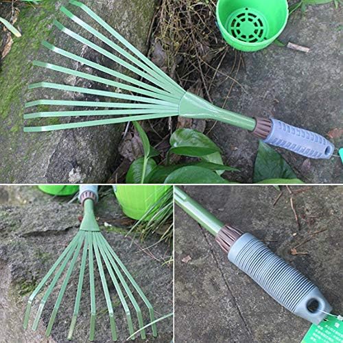 SJDWDX Gardening Hand Shrub Rake, Mini Garden Rake Small, leme de solo de ancinho à mão com alça ergonômica, ótima para