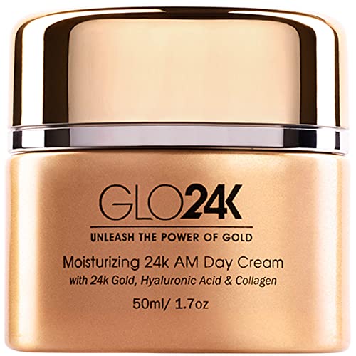 GLO24K hidratante 24K Gold Day and Night Creams para um nível ideal de hidratação AM: PM. Uma combinação de aumento