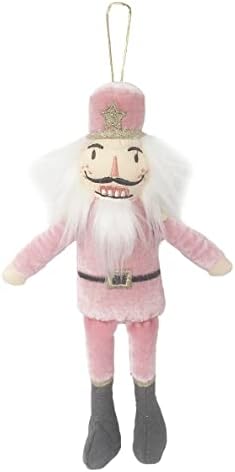 Mon Ami Decoração de Natal Decoração Pink Dolamental Decracker, decoração de boneca de anjo fofo, decoração de férias, decoração de Natal, pendente de suspensão, 10 polegadas
