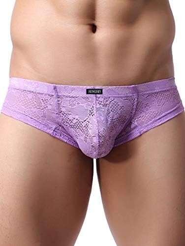 Ikingsky masculino masculino boxer de cueca sexy calcinha de calcinha respirável de renda respirável