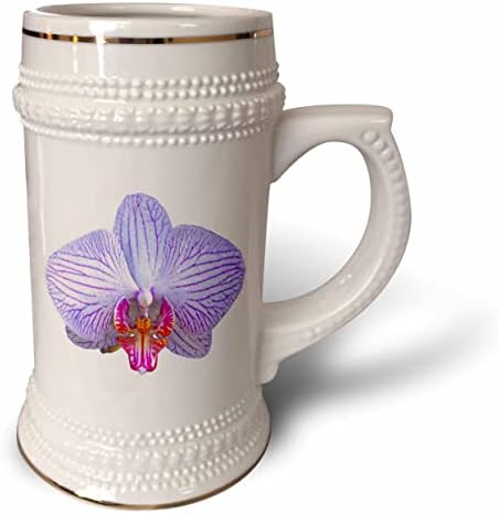 Flor gráfica de 3drose boehm - uma orquídea roxa e branca - 22oz de caneca