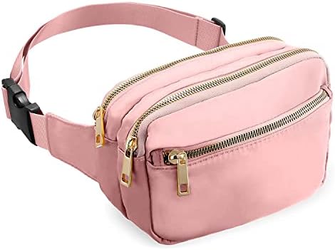 Bolsa de cinto para mulheres Fanny Pack Dupes, Vshougou Fashion Crossbody Lulu Waist Pack Saco de lemen com alça ajustável,