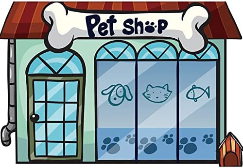 Pano de estimação de 7x5ft de desenho animado para pet shop lojas de pet shop cenários para garotas menino de 1º aniversário fotografia