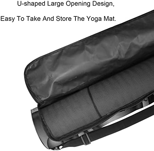 Black Music Speaker Pattern Yoga Mat Carrier Bag com alça de ombro de ioga bolsa de ginástica bolsa de praia