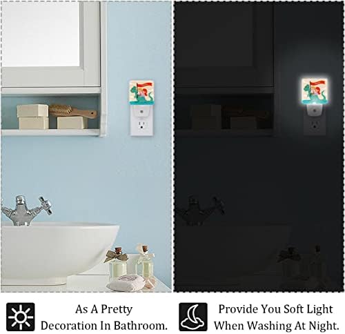 WallDor Feliz Dia das Crianças Luz da noite, Smart Dusk to Dawn Sensor Warm LED LED Nightlights for Hallway Bedroom Kids Room Kitchen Hallway, 2 pacotes