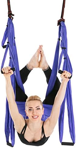 Jeanoko Antigravity Yoga Hammock, Wear Wear resistente a requintamento requintado de mão -de -obra Skinful Swing Swing respirável