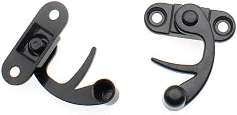 Ozxno gancho antigo hasp trava de 4 pacote bloqueio de giro com giro de zinco liga direita gancho de gancho com parafusos de montagem para jóias caixas de ferramentas caixa de ferramentas Caixa de ferramentas