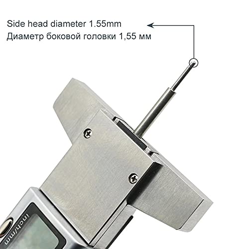 Quul aço inoxidável Profundidade digital Medidor LCD Alta precisão Pinça de detecção de detecção de profundidade de profundidade 0-25 mm Ferramentas de profundidade do medidor de espessura