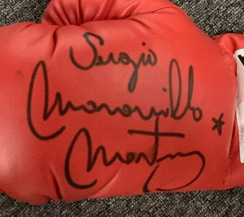 Sergio Martinez assinou luva de boxe Everlast Autograph Welterweight Champ JSA - luvas de boxe autografadas