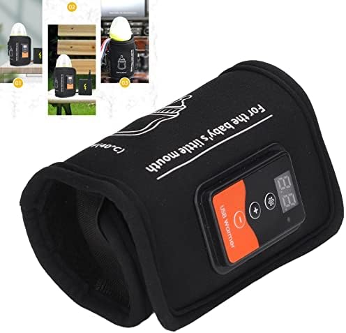 aquecedor de garrafas de bebê PLPLAAOO, aquecedor de comida de aquecimento rápido, aquecedor de leite com temperatura constante, detentor de calor de leite isolado, aquecedor de garrafa USB para compras de viagens internas e externas