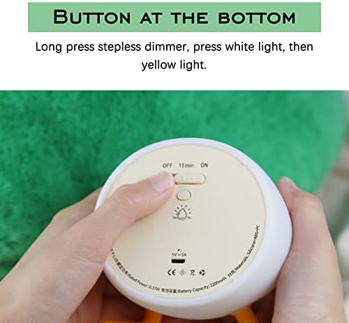 DCQry Cute Butt Butt Night Light, Animal Silicone Nursery Night Light com sensor de toque USB Lvic de mesa recarregável