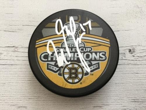 Milan Lucic assinou 2011 Stanley Cup Boston Bruins Hockey Puck Beckett Bas Coa A - Autografado NHL Pucks