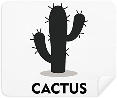 Green Cactus Suculentas de contorno Limpeza de pano Limpador 2pcs Camurça tecido