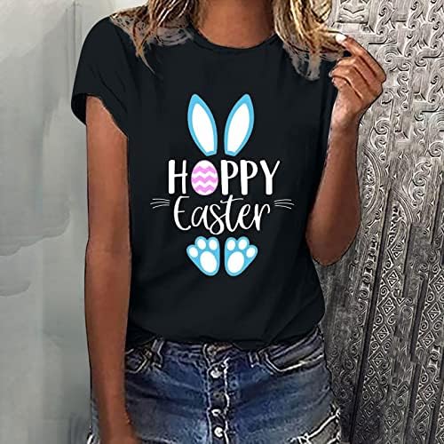 Camiseta engraçada de letra de páscoa de ovos de coelho