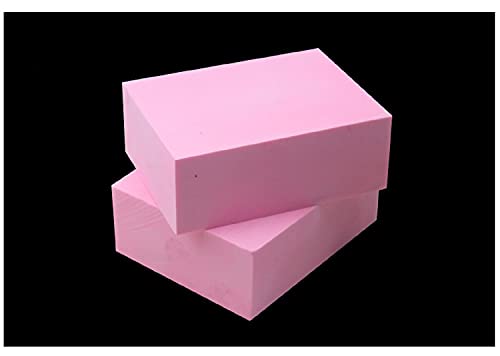 Folha de bloco de placa de resina rosa 40 mm x 150mm x 200 mm, 2pcs para CNC, corte a laser, queima de madeira e modelo de molde